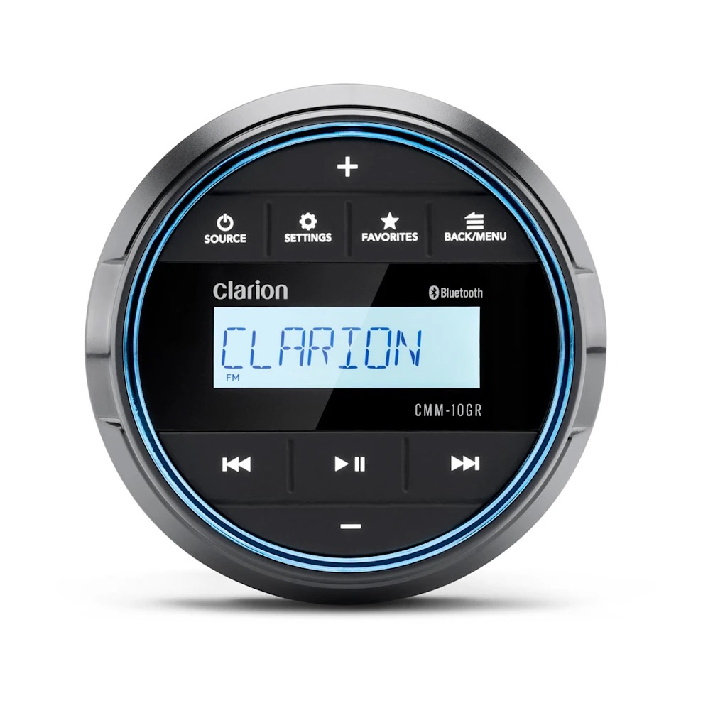 Clarion CMM-10GR – Kompakt marineradio med Bluetooth