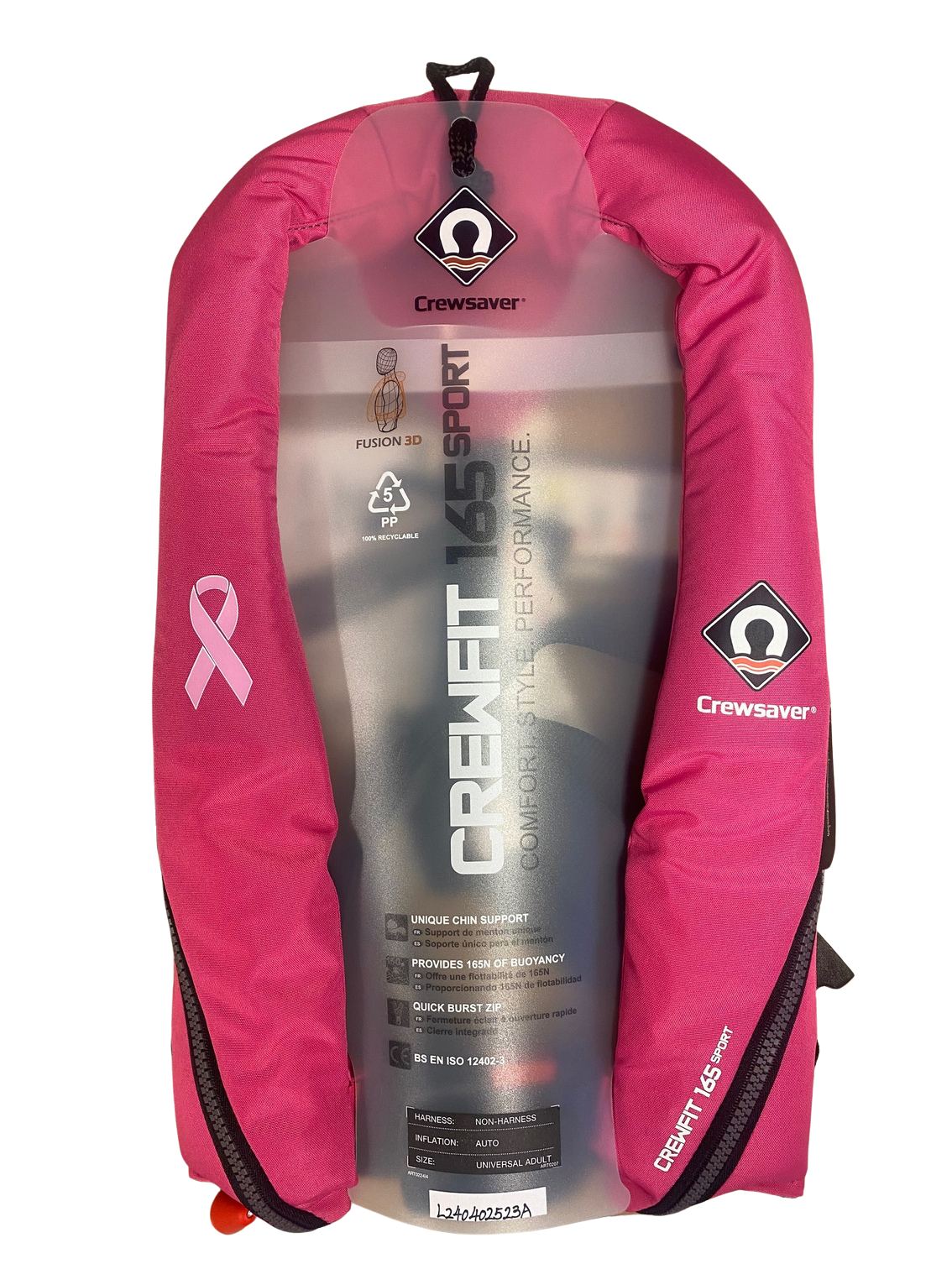 Crewsaver Crewfit 165N Sport Redningsvest Rosa Sløyfe