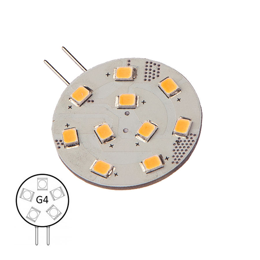 LED G4, Sidepin 10-35V 90lm 2700K/varmhvit