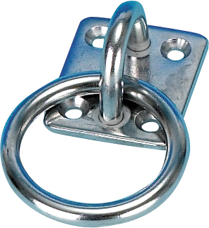 Ringplate m/løs ring, 6 mm, syrefast