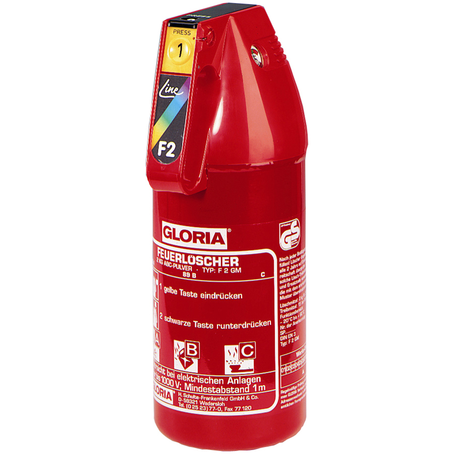 Brannslukker Gloria 2 kg F2GM